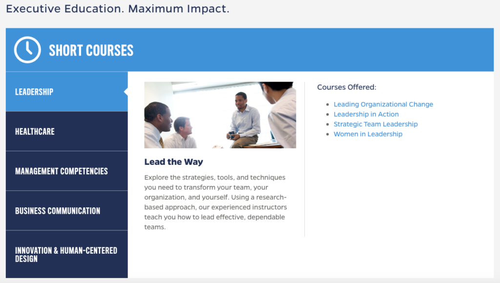 Johns Hopkins Carey Business School Website