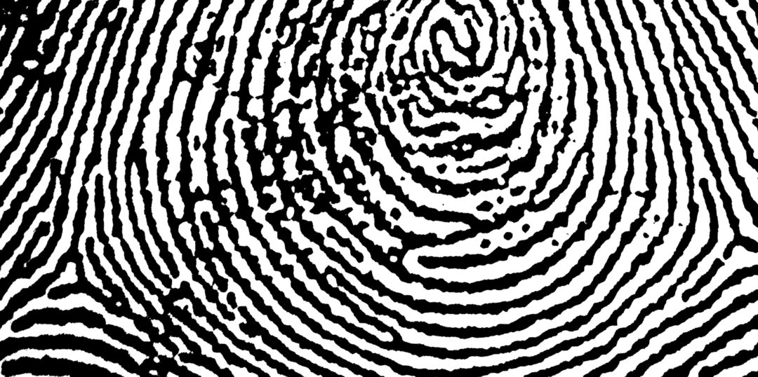 Black and white thumbprint design