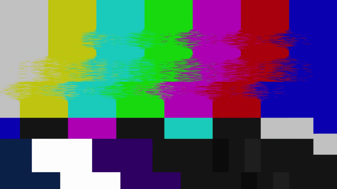 Multi-color static TV screen
