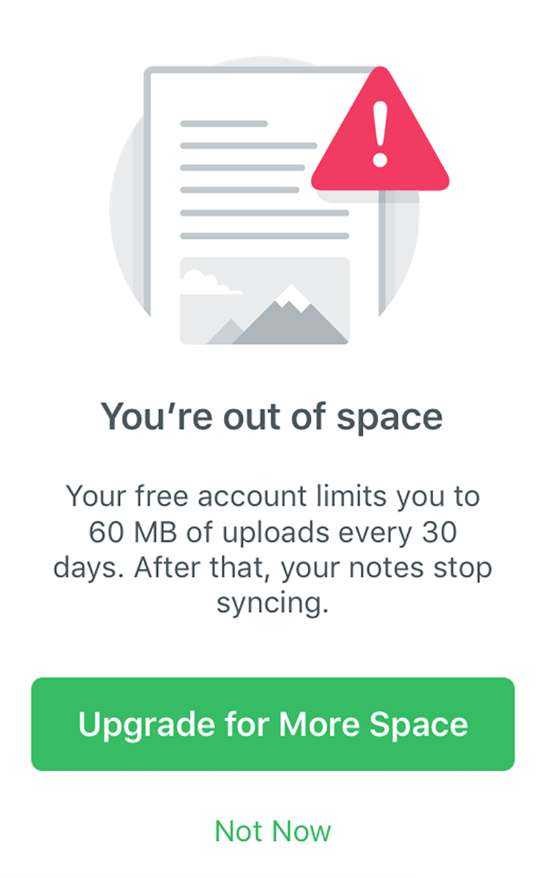 You're out of space. Your free account limits you to 60 MB of uploads every 30 days. 