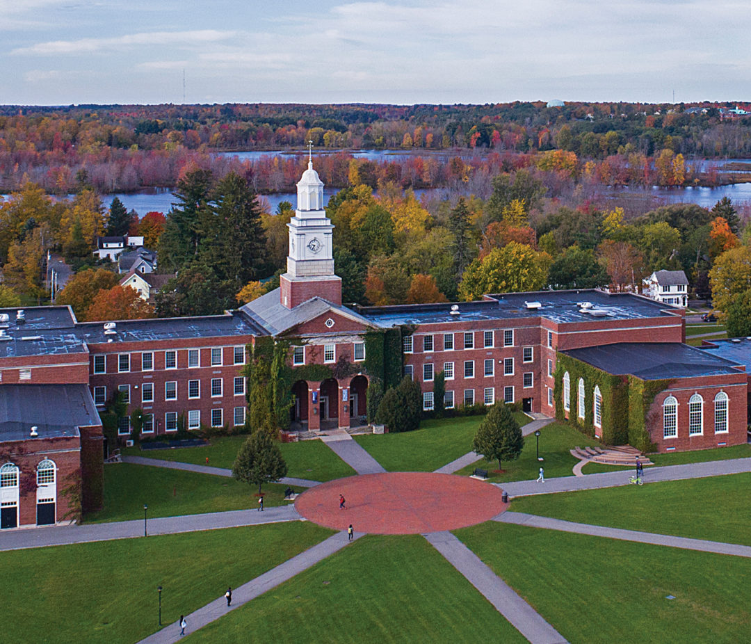 aerial shot of SUNY Potsdam campus