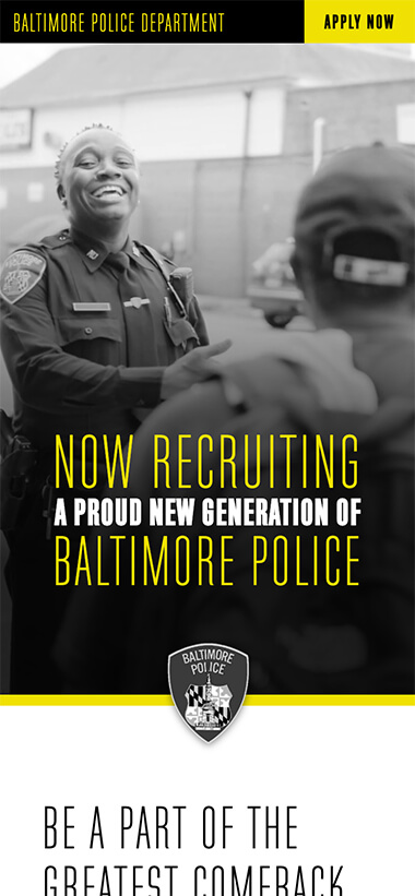 baltimore police department mobile ad