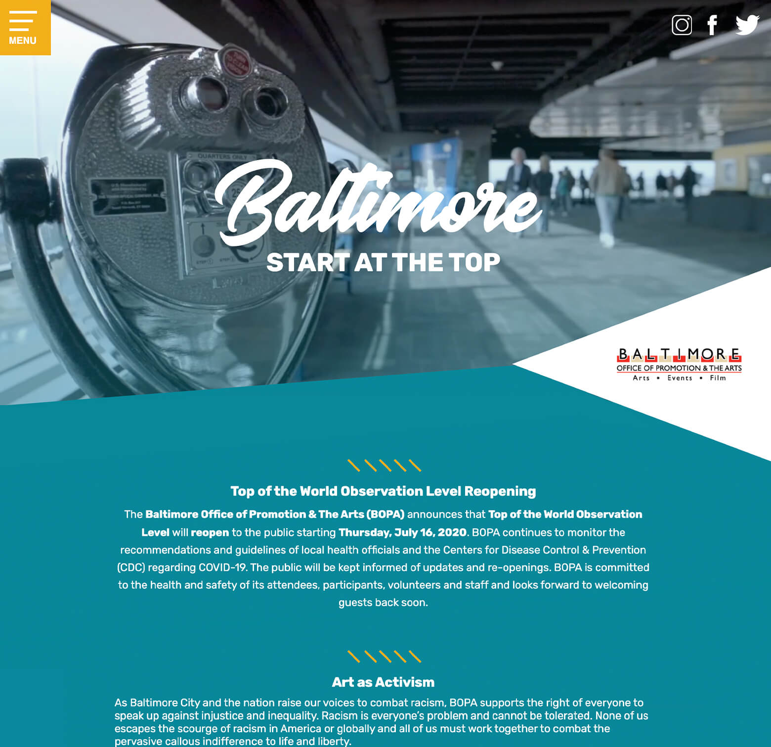 Baltimore Start at the Top ad