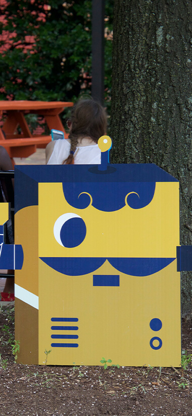 cardboard robot cutout