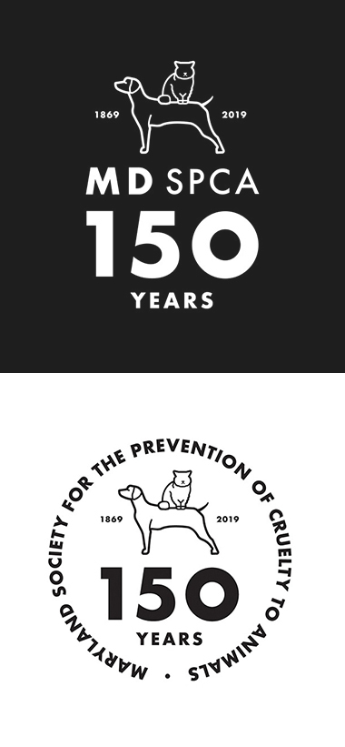 Maryland SPCA 150 years logos