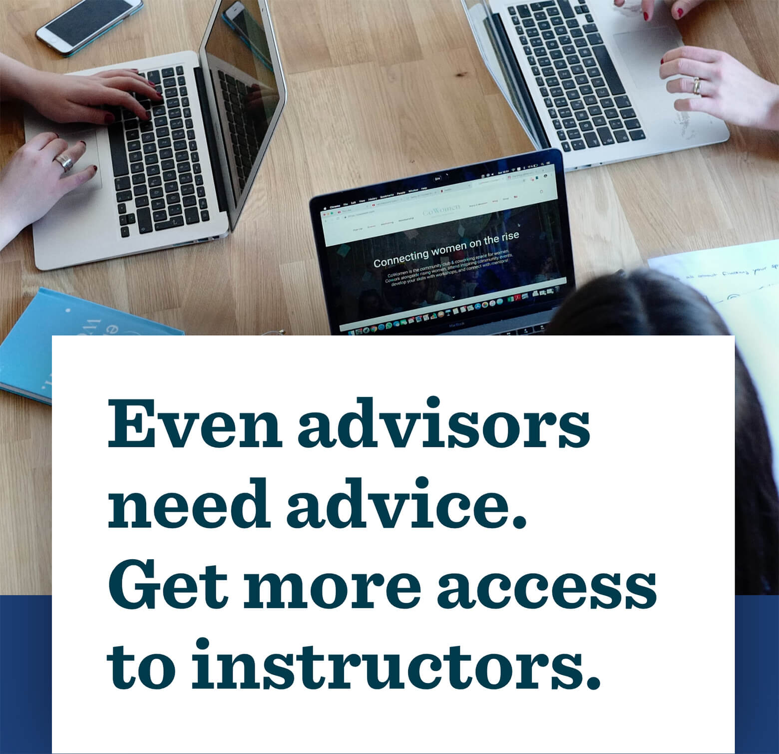 Close-up of ad concept