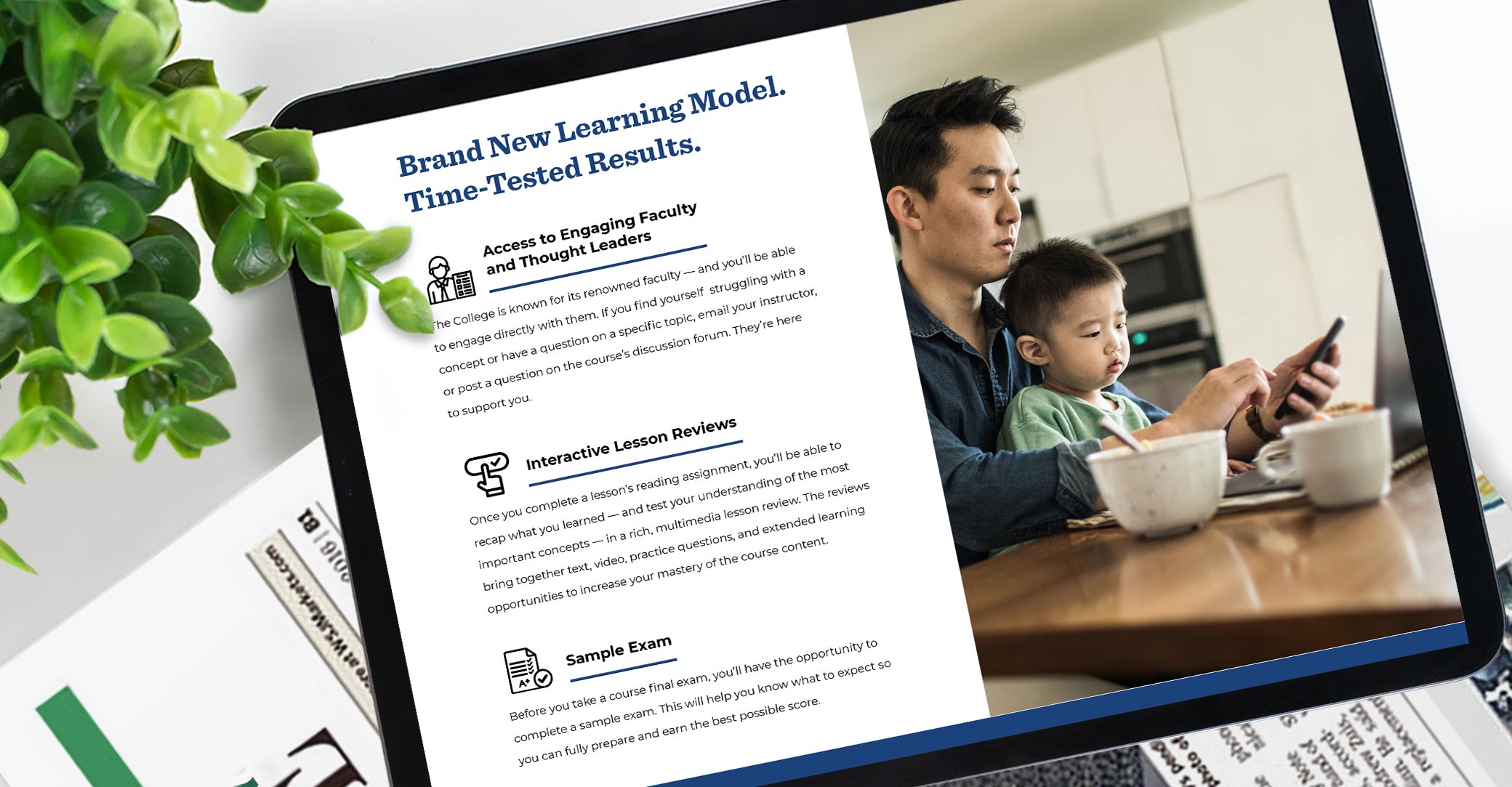 personal pathway guide on an ipad
