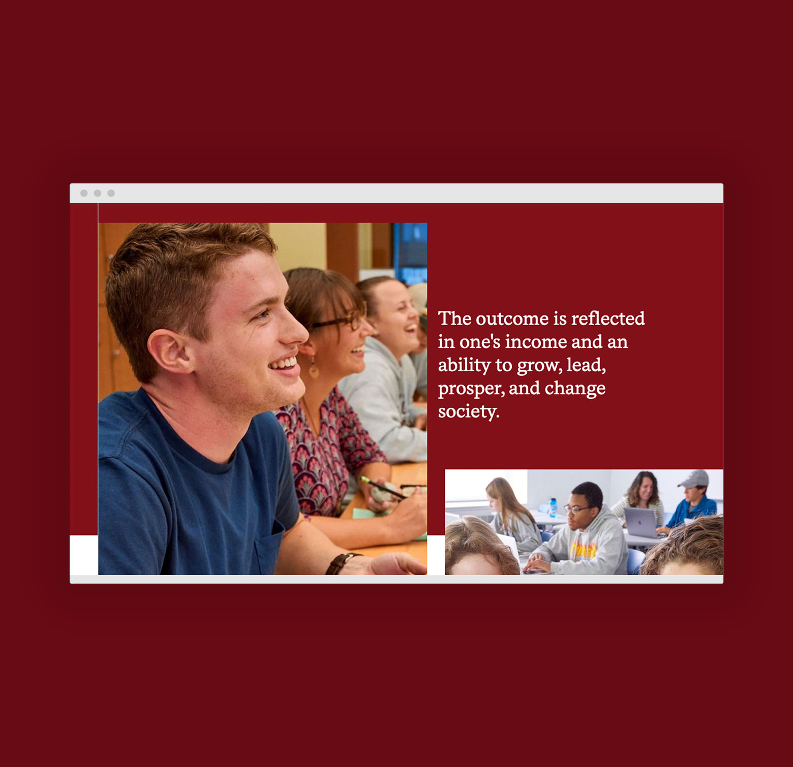 desktop mockup of viewbook