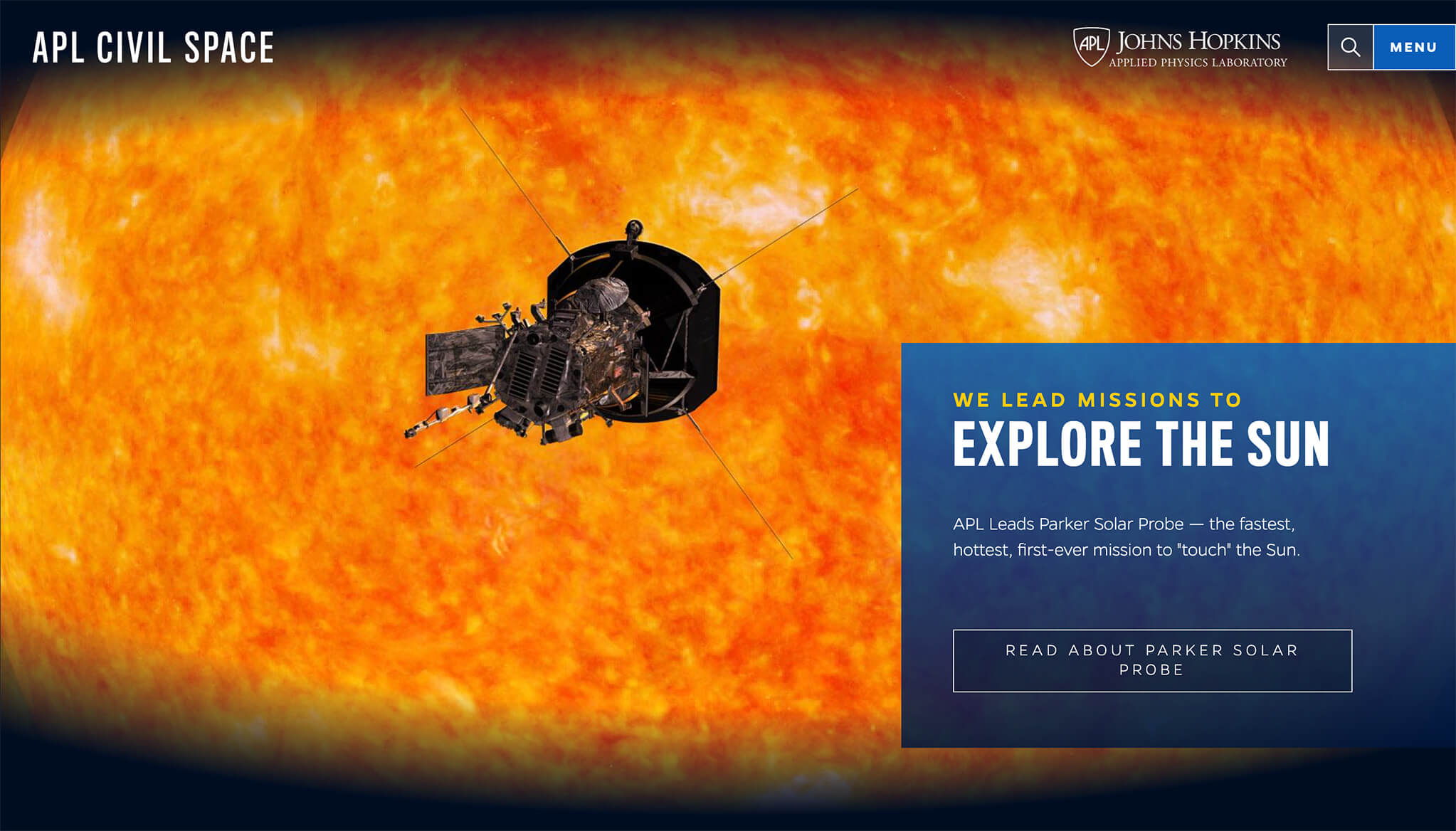 APL Civil Space homepage