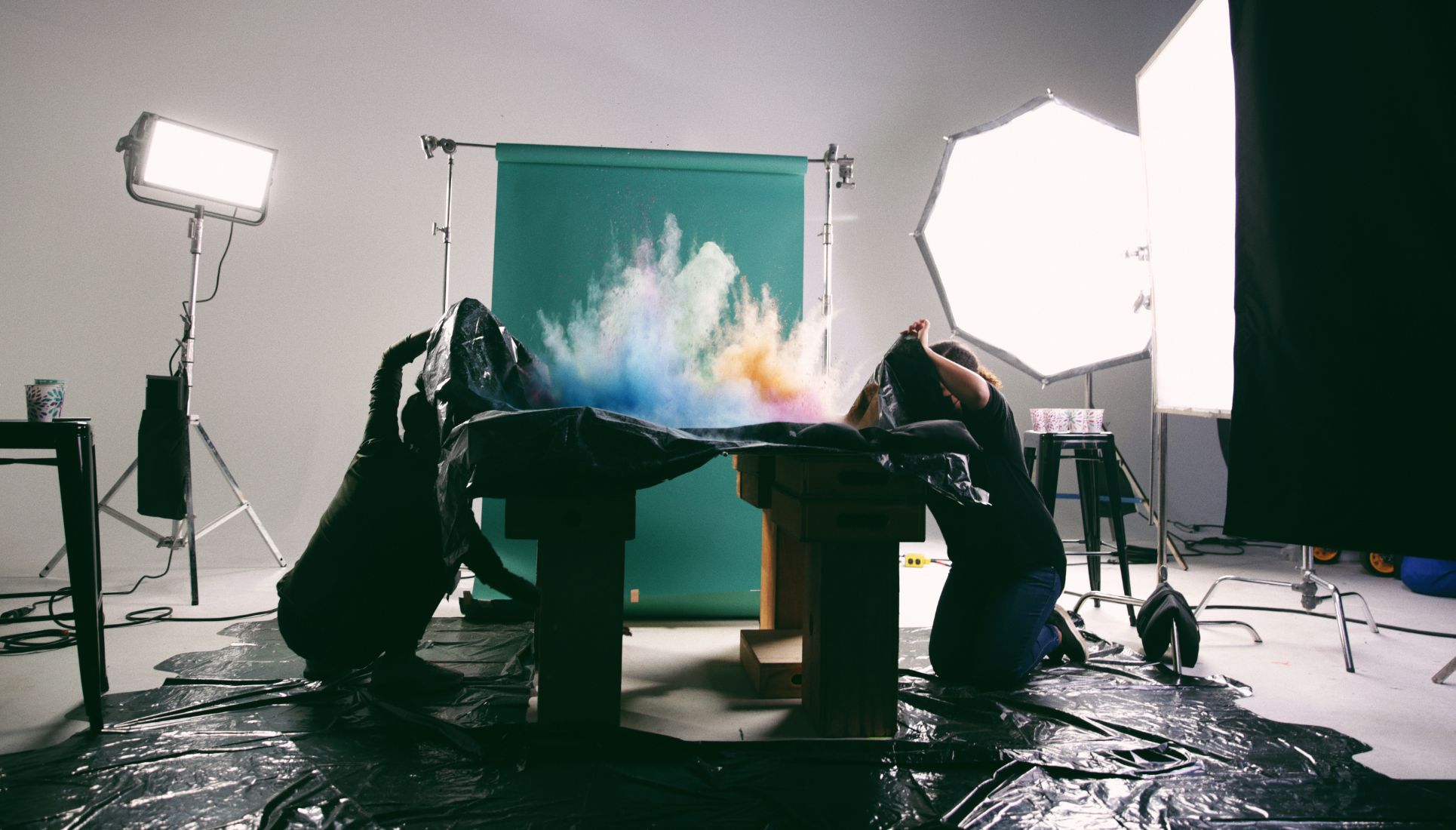 Image of a studio photo shoot