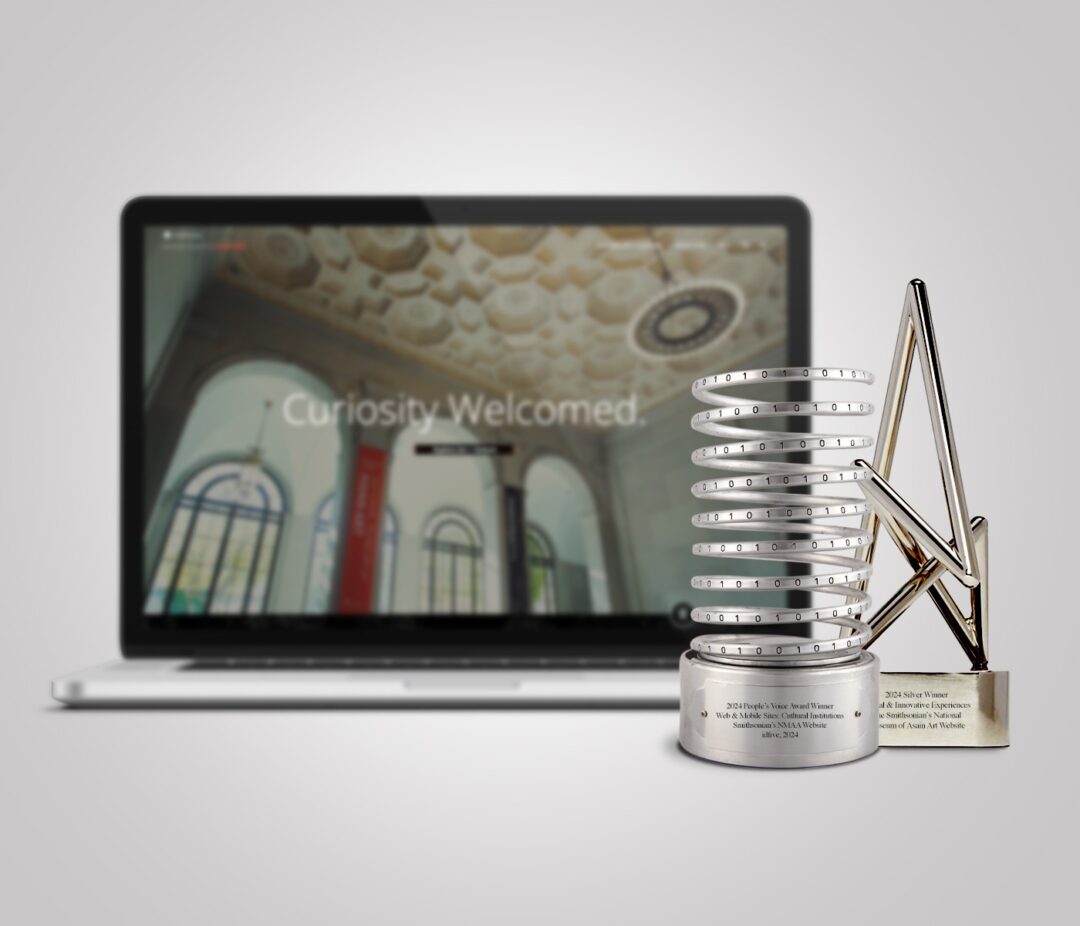 Image of NMAA website and award trophy.